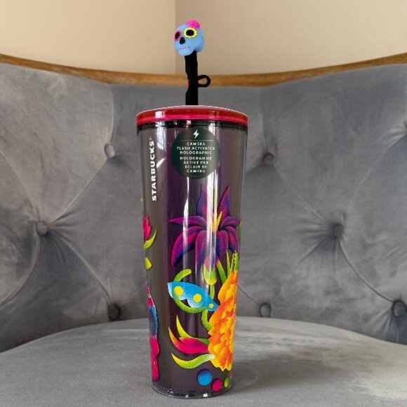Starbucks DIA DE MUERTOS ( Day of Dead ) Acrylic Tumbler, 24 Oz
